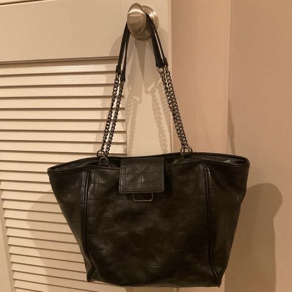 Zara Faux Leather Quilted Tote - Picture 1 of 6